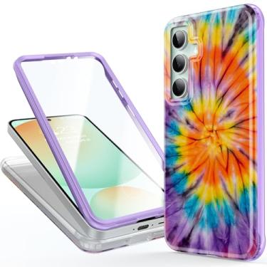 Imagem de Esdot Capa para Samsung Galaxy S24 FE com protetor de tela integrado - Moldura frontal de policarbonato rígido durável + capa traseira de TPU macio, designs bonitos da moda para mulheres, capa