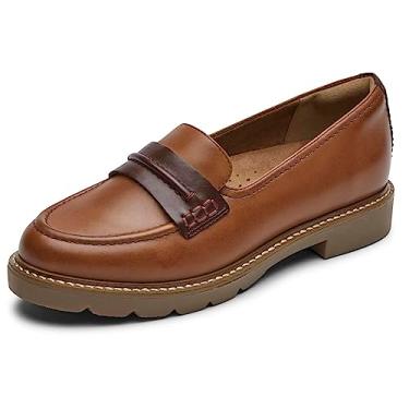 Imagem de Cobb Hill Janney Mocassim feminino sem cadarço, Caramelo, 9 Wide