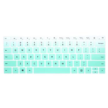 Imagem de WYGCH Capa de silicone para teclado Microsoft Surface Laptop 3 34.3 cm e 38.1 cm lançado em 2019/para Microsoft Surface Book 3 34.3 cm e 38.1 cm, protetor de teclado com estampa fofa, layout dos EUA