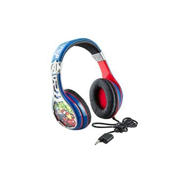 Imagem de eKids Fones de ouvido Vingadores para crianças, faixa de cabeça ajustável, som estéreo, conector de 3,5 mm, fones de ouvido com volume limitado para escola, casa, viagens