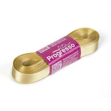 Imagem de Fita Cetim Ouro 228 Progresso 10 metros - Fitas Progresso, 10mm - Nº 0