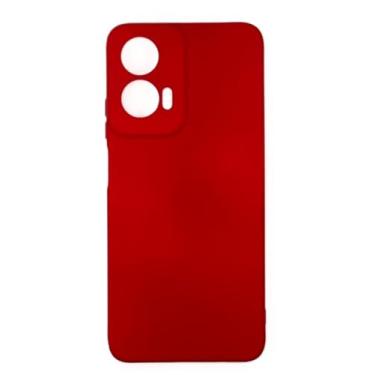 Imagem de Capa Compativel com Moto G35 Silicone Macia Aveludada Forro Interno Luxo Vermelha