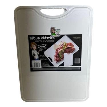 Imagem de Tábua Plástica Para Corte Antimicrobiana Branca 30x40 Alves, Branco