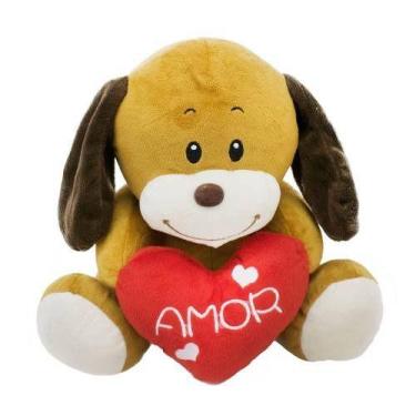 Imagem de Cachorro Coração Amor 28cm - Pelúcia - Foffy
