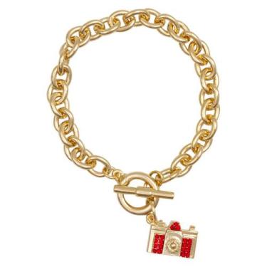 Imagem de Bracelete Câmera Fotográfica BL0717 - Akasaki, Dourado, Vermelho
