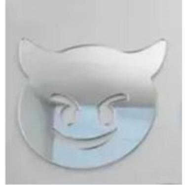 Imagem de Espelho Acrílico Decorativo Smile Quarto Sala Emoji 5 Peças - AGV Cria