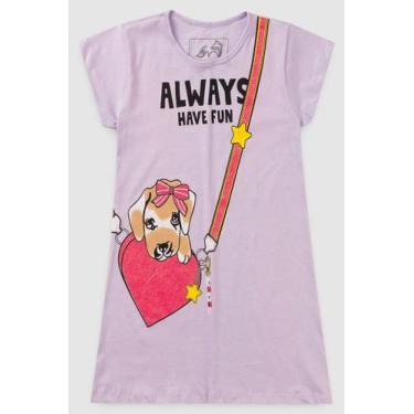 Imagem de Vestido Infantil Always Have Fun Cachorrinho - Big Fun (Leandra), 8, L