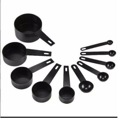 Imagem de Kit 2 Conjuntos 10 Medidores Receita Cozinha Xícara Colher Copo Receit