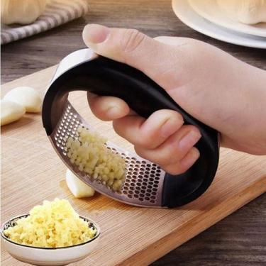 Imagem de Espremedor Amassador Triturador De Alho Manual Cozinha Inox - oem