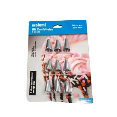 Imagem de Kit Decorador de Bolo - 9pçs - 01 Unidade - Ecolumi - Rizzo - EcoArt