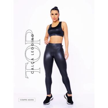 Imagem de Conjunto Sensacional Top Nadador e Calça Legging em Cirrê Conforto no 