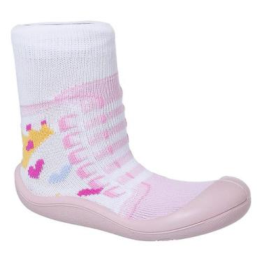 Imagem de Meia com Sola Antiderrapante Infantil Bebes Primeiros Passos - HB Moda