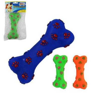 Imagem de Brinquedo Para Cachorro Modelo Osso Com Som Colors 15,5Cm - Western Pe