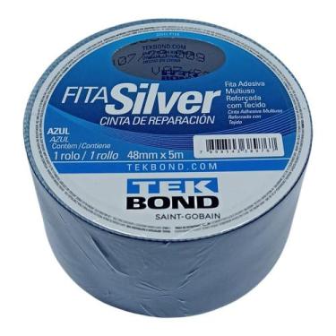 Imagem de Kit Fita Adesiva Silvertape 48 mm x 5 m Azul 4 Unidades - TEK BOND
