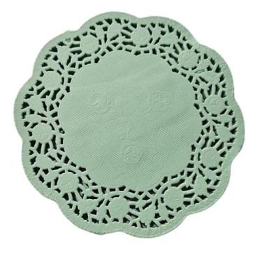 Imagem de Doilies toalha de papel rendado Redondo 12,5cm Verde 52 un - TodaTreco