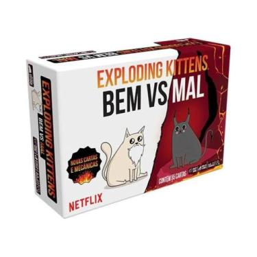 Imagem de Jogo De Cartas Card Party Game Exploding Kittens Bem Vs. Mal - Galápag
