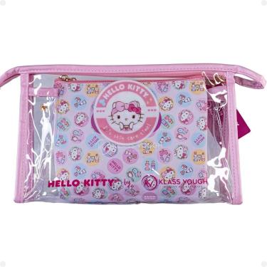 Imagem de Kit Hello Kitty by Klass Vough: 1 Necessaire Transparente e 1 Estampada Kchk-03r
