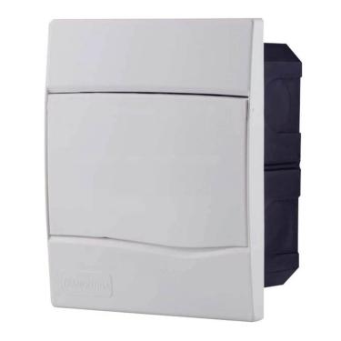 Imagem de Quadro de Distribuição Embutir 5 DIN Tramontina Porta Branca
