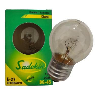 Imagem de Lâmpada Bolinha Transparente (clara) E27 15w 220V Branco Quente - SADO