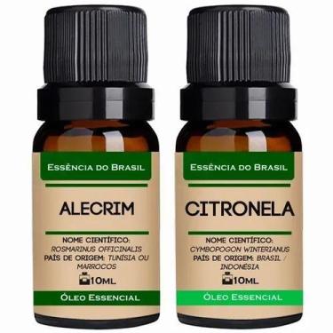 Imagem de Kit 2 Óleos Essenciais 10ml - Alecrim + Citronela - Essência do Brasil