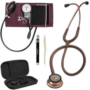 Imagem de Kit Estetoscópio Littmann Classic III + Esfigmomanômetro + Case + Lant