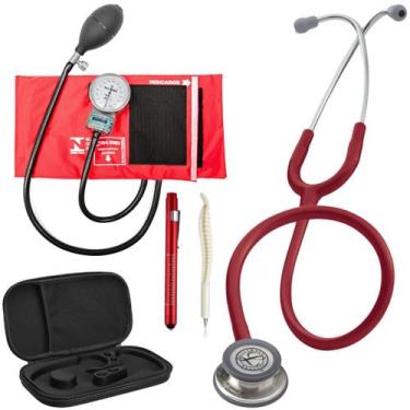Imagem de Kit Estetoscópio Littmann Classic III + Esfigmomanômetro + Case + Lant