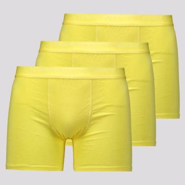Imagem de Kit 3 Cuecas Boxer Lupo Elastic Soft Amarela, G