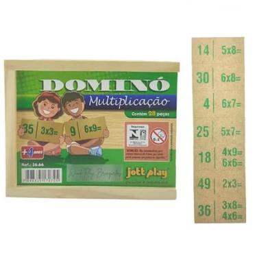 Imagem de Dominó Multilicação Verde Jott Play 28 Peças