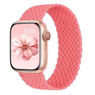 Imagem de Pulseira trançada para Apple Watch série 9/8/7/6 5/4/3/2/SE 40 44 mm, 42 mm, Ultra/2 de 49 mm, 41 mm, 38 mm, 44 mm, 45 mm, 4, 3/2/SE 40, 44, 38, 42, 41 e 45 mm