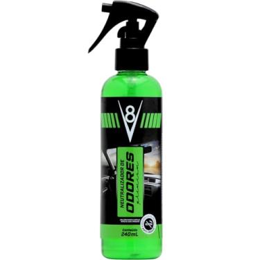 Imagem de V8, Neutralizador de Odores de Ambientes para Automóveis (Aromatizador de Ar) em Spray, Aroma Tradicional, 240 ml, Verde