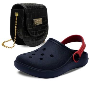 Imagem de Kit Bolsa e Sandalia Babuche Chinelo Moda Infantil Feminina Menina Macio Leve K26 (Preto, BR, Criança de 9 a 12 anos, Numérico, 36)