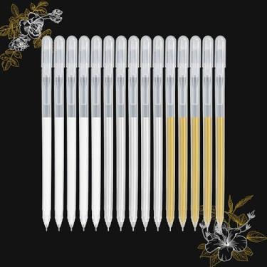 Imagem de SMOOTHERPRO Conjunto de canetas de gel de ouro branco e prata, pacote com 18 canetas de tinta de gel com destaque de 0,6 mm, caneta de desenho para desenho de papel escuro preto e materiais de design