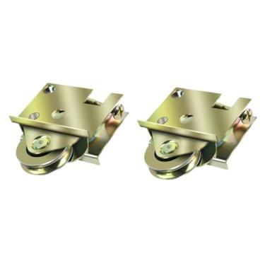 Imagem de Generic 2 rolos deslizantes para porta de pátio, conjunto de polia de porta, peça resistente, encaixe de rodízios, rolamento de roda esférica de aço