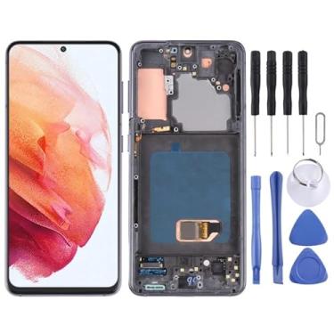 Imagem de Tela TFT para Samsung Galaxy S21, Substituição de Tela Com Moldura para Samsung Galaxy S21 4G 5G, Display LCD Digitalizador de Tela de Toque Kits de Reparo de Montagem Completa,