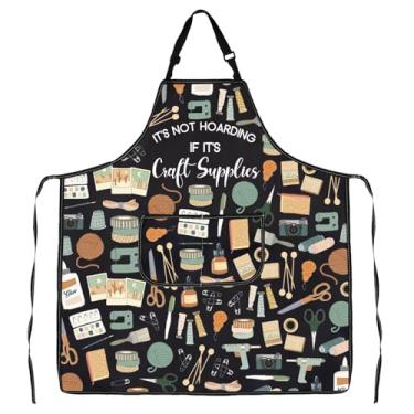 Imagem de G2TUP Crafter Gift It's Not Hoarding If It's Craft Supplies Bolsa de Maquiagem Artesanal Amante Bolsa Cosmética Presente para Amantes de Costura, Materiais de artesanato - A