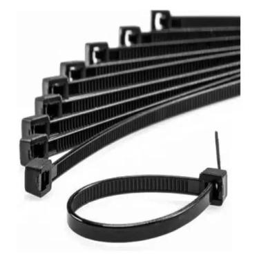 Imagem de Abraçadeira de Nylon preta 7,6 x 400mm com 50 Unidades - THOMPSON