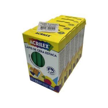 Imagem de 6 Cxs Lápis De Cera Estaca Verde - Acrilex