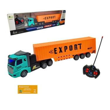 Imagem de Caminhao Super Truck Controle Remoto Toyking Bau Cabine Recuada