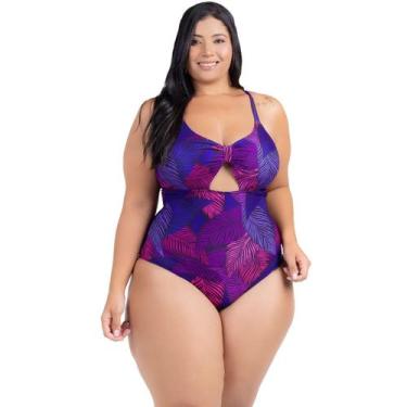 Imagem de Body Plus Size Praia Piscina Com Bojo Reforçado Estampado - HYPE MODAS