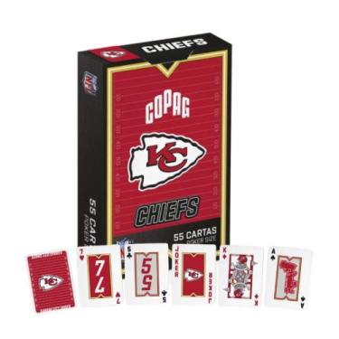 Imagem de Jogo de Cartas Baralho NFL Kansas City Chiefs 55 Cartas Copag - 34590