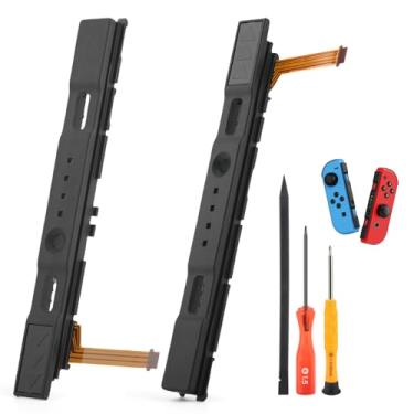 Imagem de Para Nintendo Switch Joy-Con Slide Rail Substituição para Nintendo Switch OLED Esquerda Direita Trilho Deslizante para JoyCon Suporte com Sensor Flex Cable Controlador Acessórios Peças de Reparo