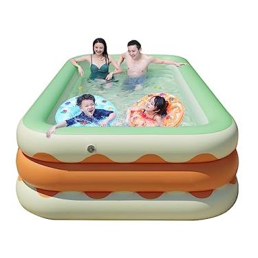 Imagem de Piscina Inflável 3 Camadas Piscina de PVC Dobrável para Piscina para Quintal Interno Laranja 4,9 Pés Inflação rápida: Inf Inflable Pool de Piscina Inflável de Nadar de Piscina (#2)