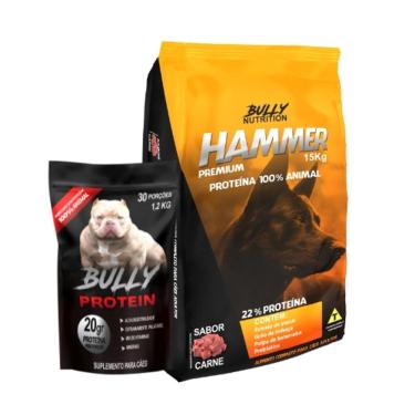 Imagem de Ração Hammer Premium + Suplemento Bully Protein 1,2 Kg