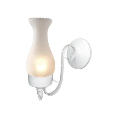 Imagem de Arandela Colonial Texas Tipo Lampião 270 em Aço com Vidro Fosco - Idea