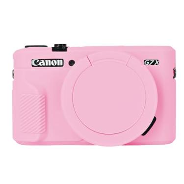Imagem de Easy Hood Capa G7X Mark Ii, Capa Protetora Para Câmera Digital Canon Powershot G7X Mark Ii, Capa De Lente Removível, Capa De Silicone, Capa Protetora De Borracha Macia Para Câmera - Rosa