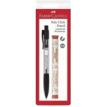 Imagem de Lapiseira click pencil 2.0mm + grafite  precisão e conforto! - Faber C