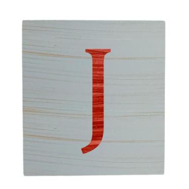 Imagem de Cubo Azul Bebê Letra Vermelho Festa Chá de Bebê Decoração 8x8x8 Cm Mdf