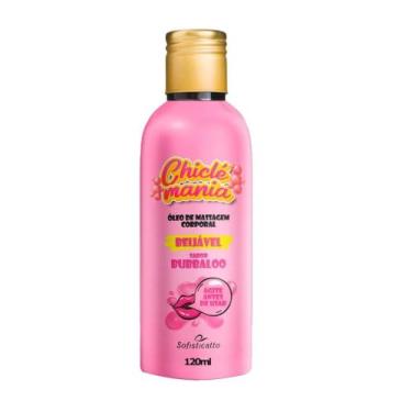 Imagem de Chiclé Mania Óleo de Massagem Corporal Beijável 120ml Sofisticatto