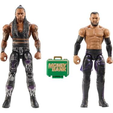 Imagem de Mattel WWE Main Event Championship Showdown 2-Pack Action Figures & Accessory, Series #20 Damian Priest & Finn Balor Collectible Set