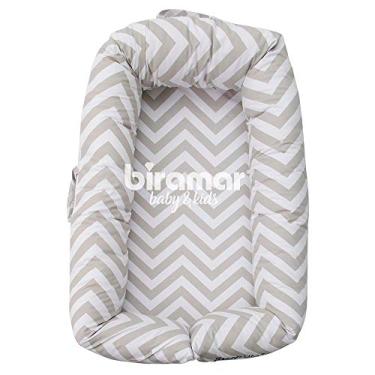 Imagem de Bercinho Portátil Ninho para Bebê Sleep UM Master Chevron Cinza, Biramar Baby, Cinza